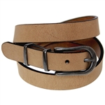 Made in USA Dallas Brown Buffalo Belt Buckle Set