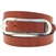 Made in America thin tan Show Harness leather belt large buckle