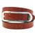 Made in America thin tan Show Harness leather belt large buckle
