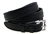 American Made Black Leather belt With Embossing And Stainless Steel Roller Buckle