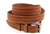 American Made London Tan Leather belt With Embossing And Stainless Steel Roller Buckle