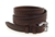 American Made Medium Brown Leather belt With Embossing And Stainless Steel Roller Buckle