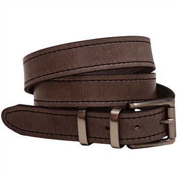 Made in USA Buffalo Gray Leather Belt Buckle Set