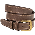 Made in USA Buffalo Gray Leather Belt Double Loops