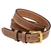 Made in USA Buffalo Light Gray Leather Belt Double Loops