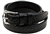 American Made Embossed Black Leather belt With Stainless Steel Roller Buckle