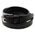 American Made Embossed Black Leather belt With Stainless Steel Roller Buckle