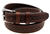 American Made Medium Brown Leather belt With Embossing And Stainless Steel Roller Buckle