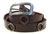Made In USA Brown Leather Fashion Belt Metal Rings