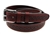 American Made Burgundy Leather belt With Embossing And Roller Buckle