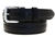 American Made Black Leather domed belt for men with double loop