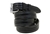American Made Black Leather belt With Embossing And Stainless Steel Roller Buckle