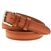 American Made London Tan Leather domed belt for men with double loop