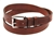 American Made Rich Brown Leather belt With Saddle Groove and Double Loop