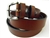 American made rich brown leather belt