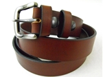 American made rich brown leather belt