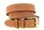 Made in America tan english Bridle Saddle Grooved leather belt nickel-free
