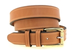 Made in America tan english Bridle Saddle Grooved leather belt nickel-free