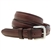 American Made medium brown Leather domed belt for men with double loop