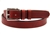 Made in USA Burgundy Latigo Leather Belt With saddle Groove