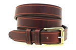 Made in America Chestnut Show Harness Saddle Grooved leather belt