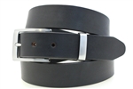 American Made Black Leather belt for men with metal loop