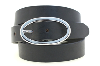 American Made black hip or waist Leather belt With large buckle