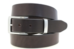 American Made dark brown Leather belt for men with metal loop