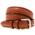 Made in America medium brown English Bridle domed leather belt double loop