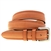 Made in America tan English Bridle domed leather belt double loop