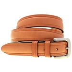 Made in America tan English Bridle domed leather belt double loop