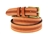 Made in America light brown english Bridle leather belt embossed nickel-free