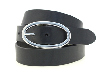 Made in USA Black Latigo Leather Belt Large Buckle