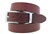 Made in USA burgundy Latigo Leather Belt With Nickel Buckle And Loop Set