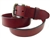 American made burgundy leather belt