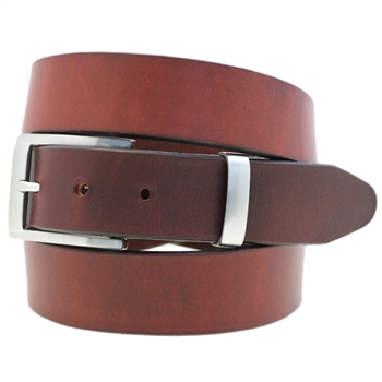 American made Chestnut brown Show Harness leather dress belt