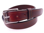 Made in America Chestnut Show Harness Saddle Grooved leather belt