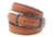 American Made medium brown Leather domed belt for men with metal loop