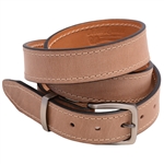 Made in USA Buffalo Leather tan Belt Double Layer