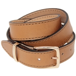 American Made Mens Brown Dress Belt Brown Stitching