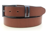American Made Medium Brown Leather belt for men with metal loop