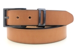 American Made Light Brown Leather belt for men with metal loop