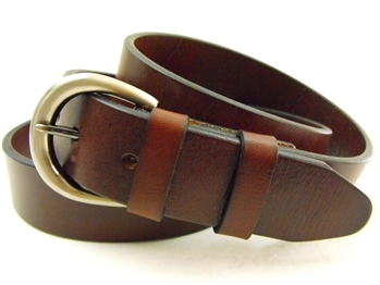 American made sunset brown Harness leather belt with ColorFast protectant.