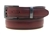 Made In USA Burgundy Latigo Leather Dress Belt Domed Buckle And Loop Set