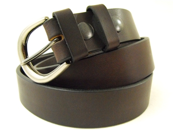 American made brown leather belt