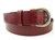 American made burgundy leather belt