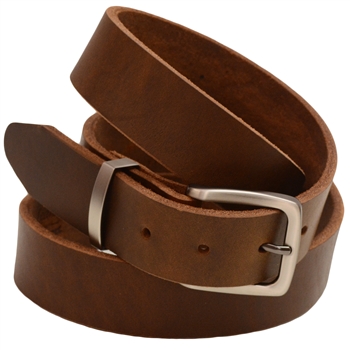 Made in USA Re-Tanned Olive Belt Metal buckle And Loop Set