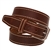 Made in USA Re-Tanned Walnut Belt Decorative Stitching
