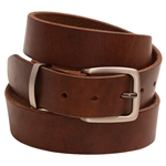 Made in USA Re-Tanned Walnut Belt Metal buckle And Loop Set