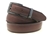 American Made Havana Brown Leather domed belt for men with metal loop